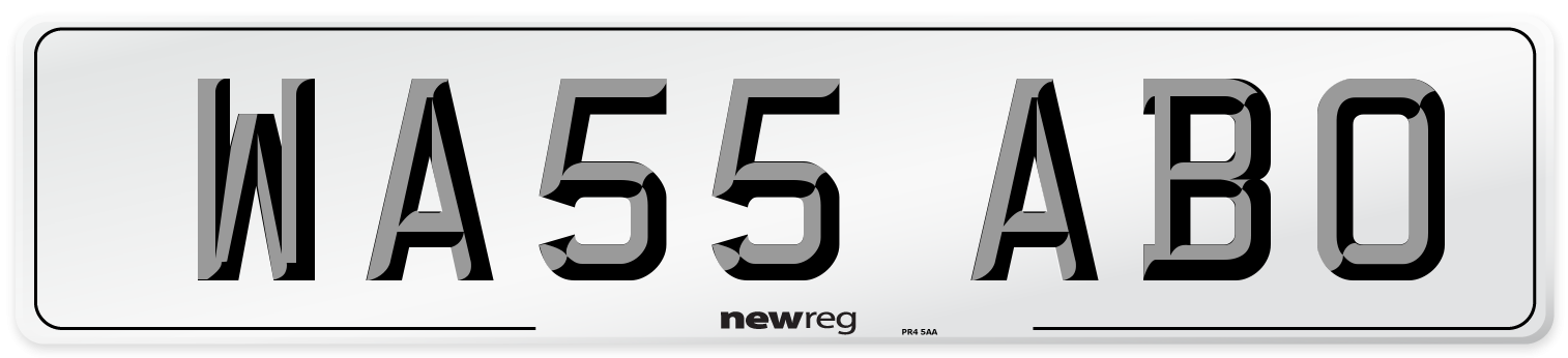 WA55 ABO Number Plate from New Reg